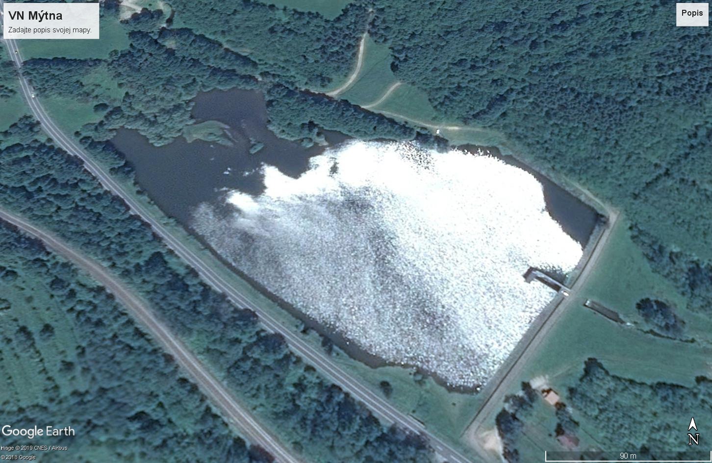 Vodna nádrž Mýtna - letecký snímok-235